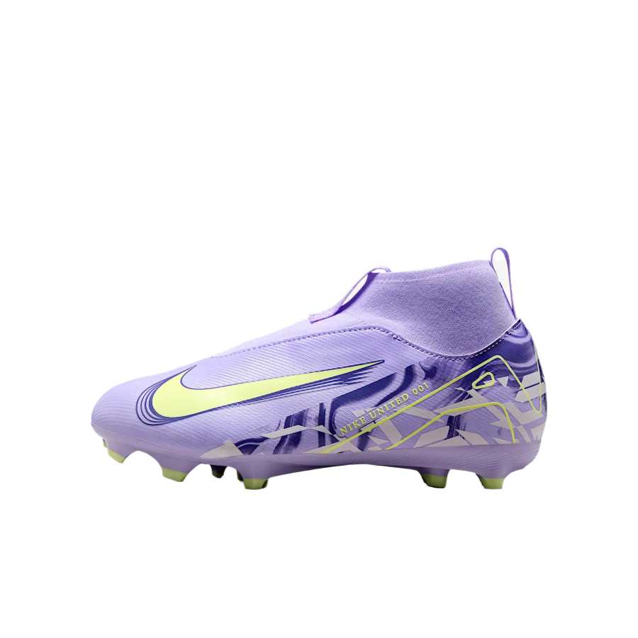 Nike Nike Mercurial Superfly 10 Slip Resistant Abrasion Resistant Mid top Kids' Soccer Shoes Purple Agate Kids'