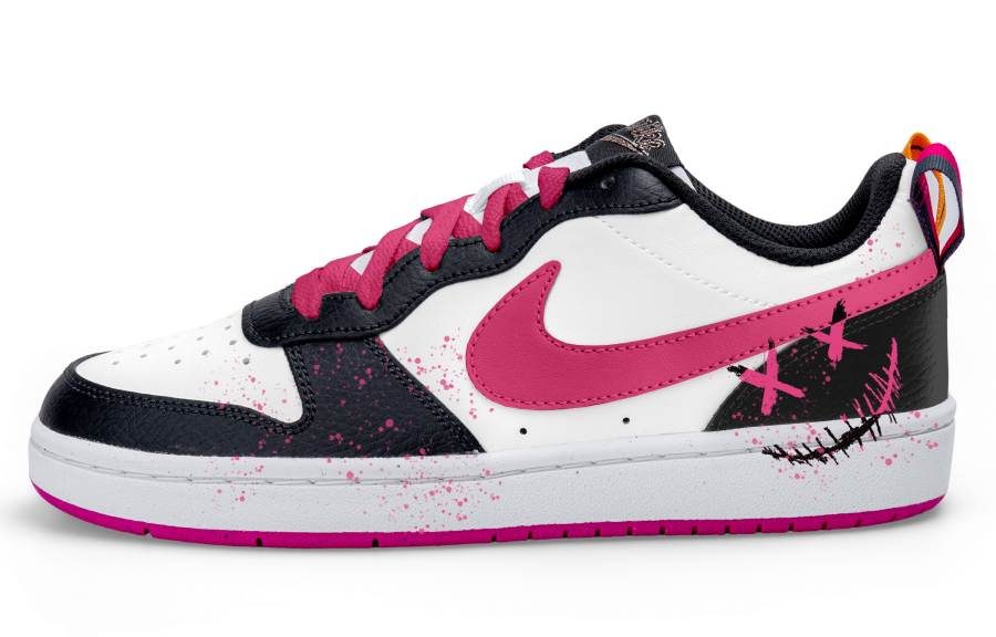 Nike Nike Court Borough Low top Kids' Skateboarding Shoes White Black Red Teenagers