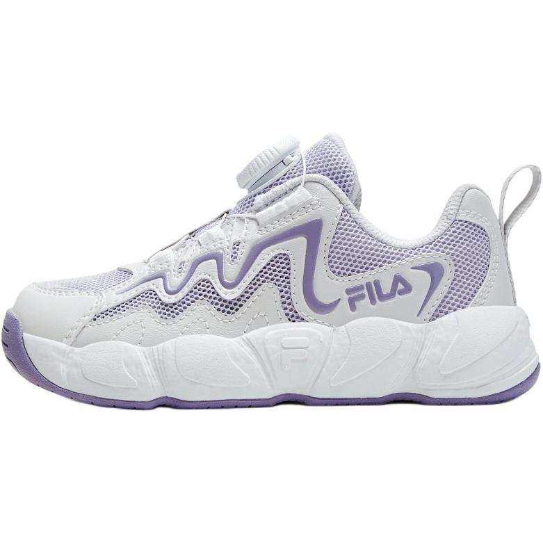 FILA KIDS Heritage FHT Lightweight Cushioning Low top Children's Basketball Shoes Clove Purple/Lavender Blue