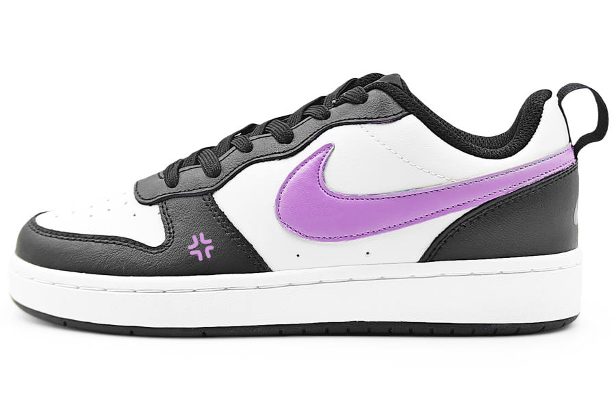 Nike Nike Court Borough Low 2 Leather Low top Kids' Skateboarding Shoes Black Purple Teenagers