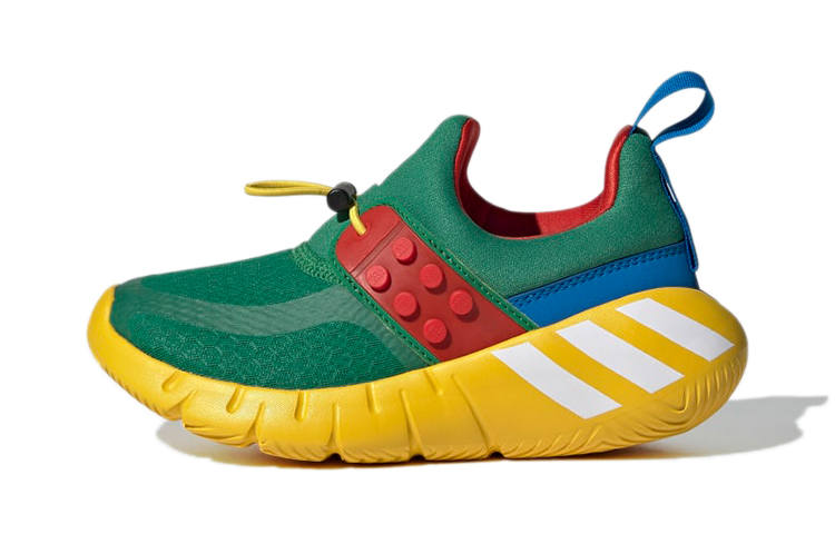 Adidas Adidas Rapida Slip-Resistant Breathable Low-Top Kids' Running Shoes Green Yellow Children Aged 3-7 Years Old