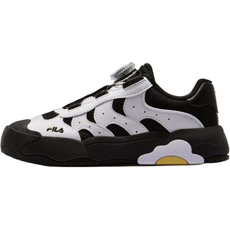 FILA KIDS Heritage FHT Fried Egg Shoes Slip Resistant Abrasion Resistant Low top Kids' Skateboarding Shoes Black Kids'