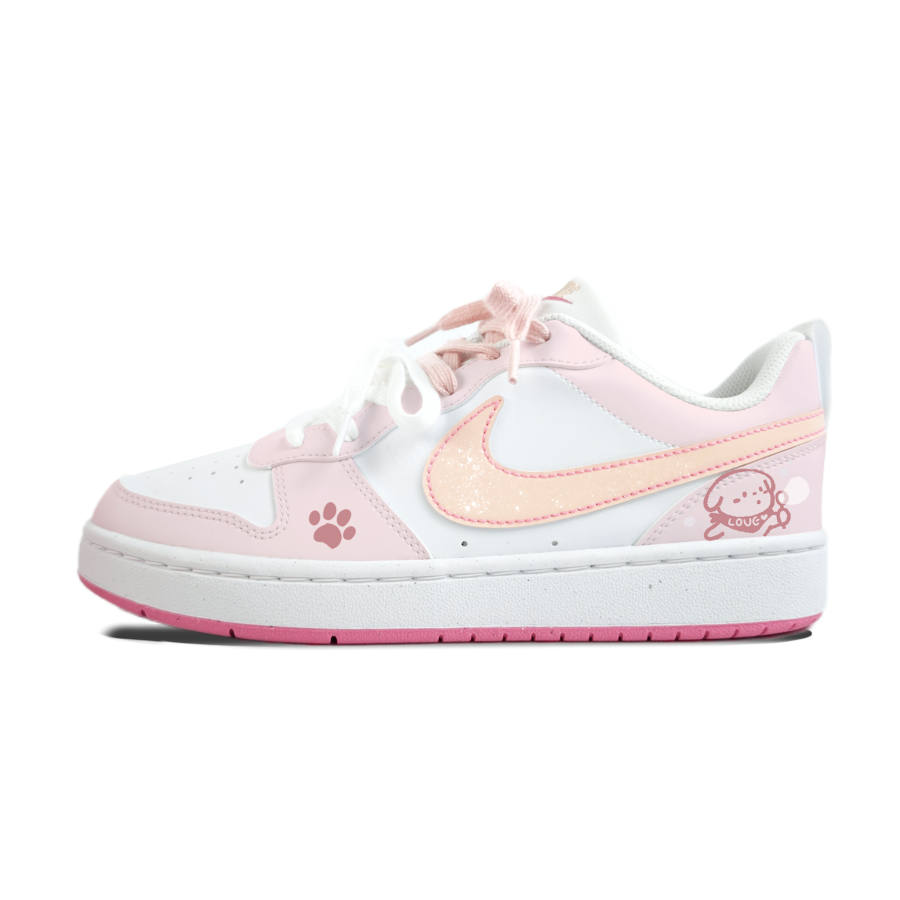 Nike Nike Court Borough Bubbles Express Love Mismatched Slip Resistant Abrasion Resistant Kids' Skateboarding Shoes Unisex