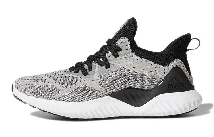 Adidas Adidas AlphaBounce Beyond J Abrasion Resistant Breathable Low top Kids' Running Shoes White Gray Teenagers