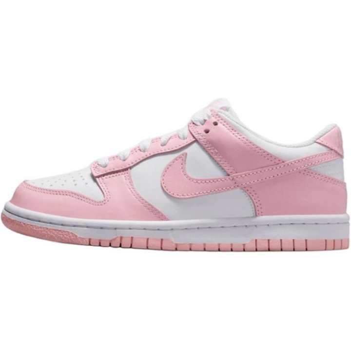 Nike Nike Dunk Leather Low top Skateboard Shoes Pink White Unisex
