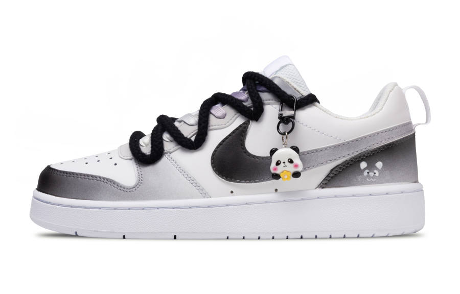 Nike Nike Court Borough Low 2 Leather Slip Resistant Cushioning Low top Kids' Skateboarding Shoes Black Unisex
