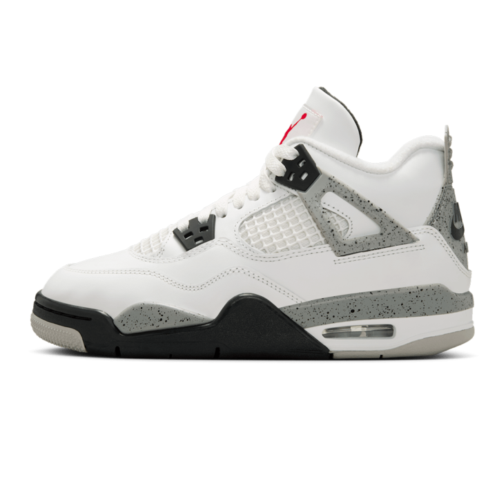 Jordan Jordan Air Jordan 4 Mid top Basketball Shoes White Black Unisex