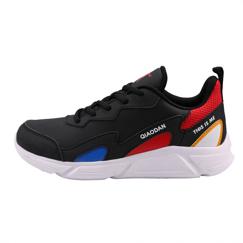 QIAODAN Low top Running Shoes Black Aurora Red Teenagers