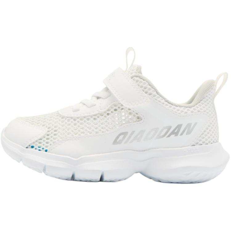 QIAODAN Abrasion Resistant Low top Kids' Running Shoes White Silver Children Aged 3 7 Years Old
