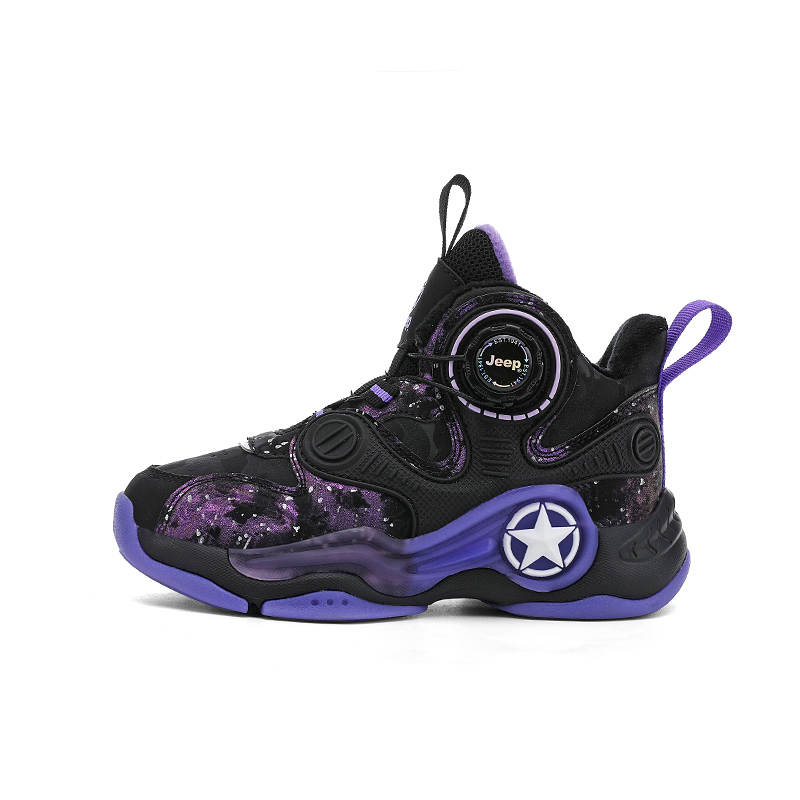 Jeep Mid top Running Shoes Black Purple Kids'