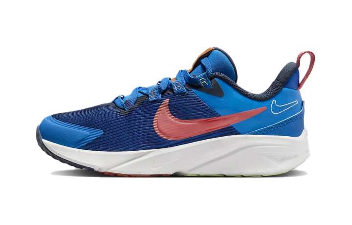 Nike Nike Star Runner 4 Comfortable Slip Resistant Cushioning Breathable Low top Kids' Running Shoes Blue Kids'