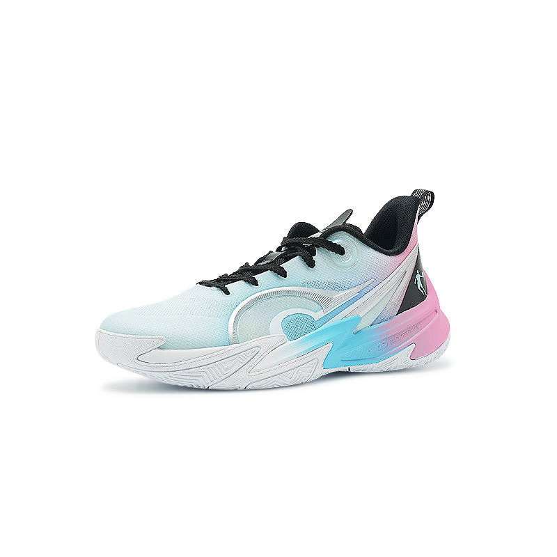QIAODAN Basketball Collection Low top Basketball Shoes Pasture Boat Blue/Farview Blue Teenagers