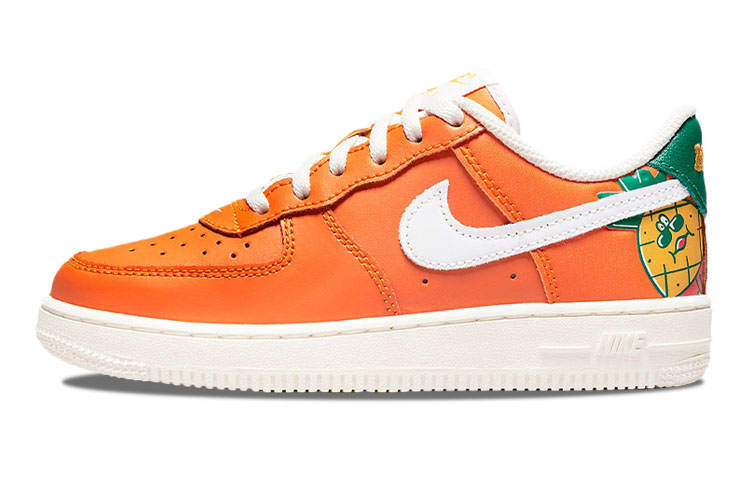 Nike Nike Air Force 1 'Orange Pineapple' Low top Skateboard Shoes Orange White Unisex