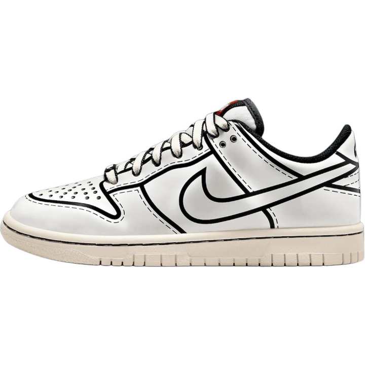 Nike Nike x LEGO Dunk Low top Skateboard Shoes White Black Red Unisex