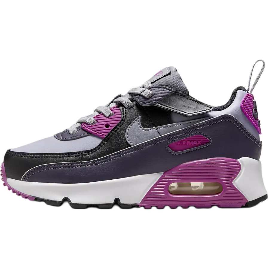 Nike Nike Air Max 90 EasyOn Comfortable Low top Kids Lifestyle Shoes Gray Purple Children Aged 3 7 Years Old