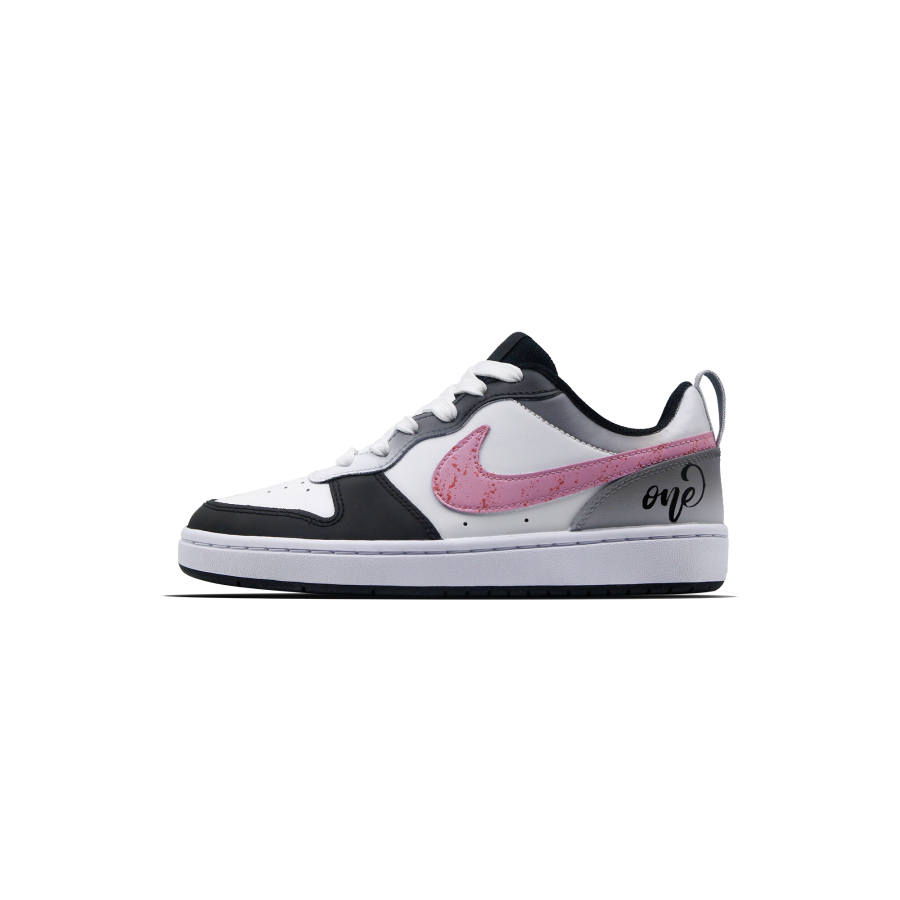 Nike Nike Court Borough 2 Tipsy Island Slip Resistant Abrasion Resistant Low top Kids' Skateboarding Shoes Black Pink