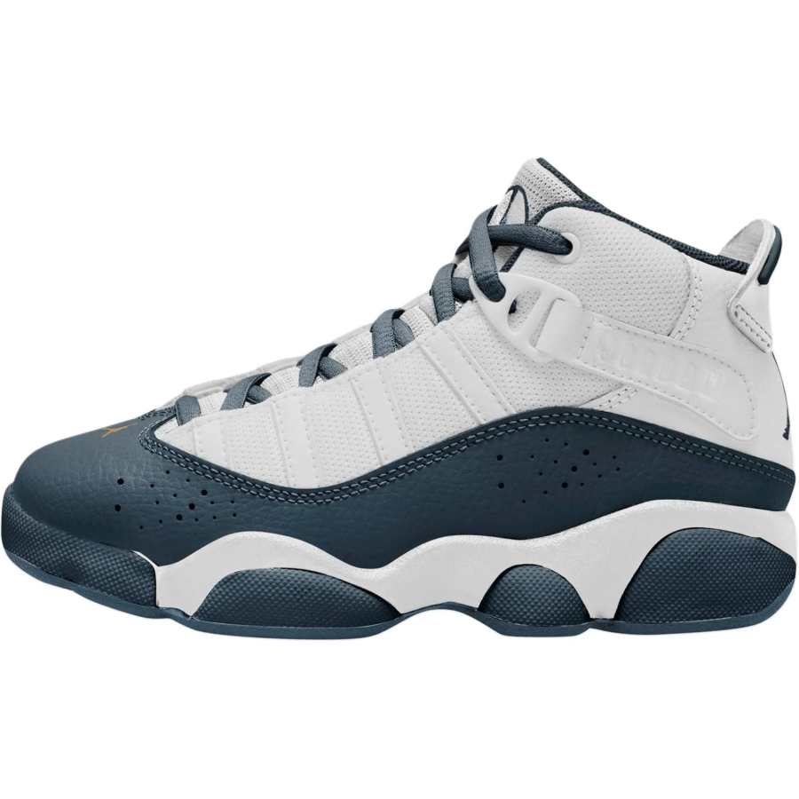 Jordan Jordan Air Jordan 6 High top Children's Basketball Shoes White Blue Kids'