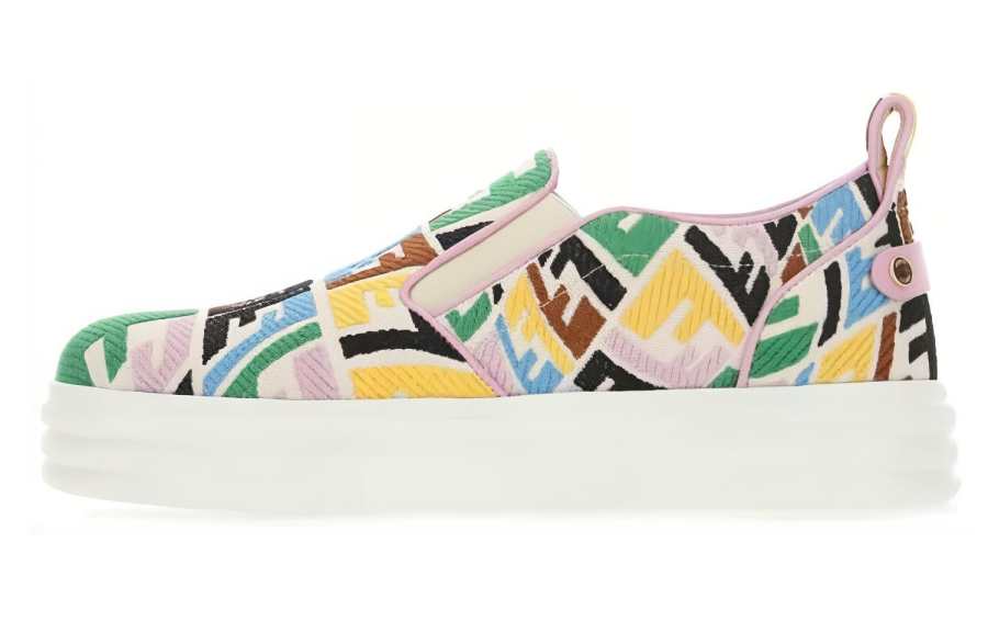 FENDI MONOGRAM Stylish Skateboarding Shoes Women's Multicolor