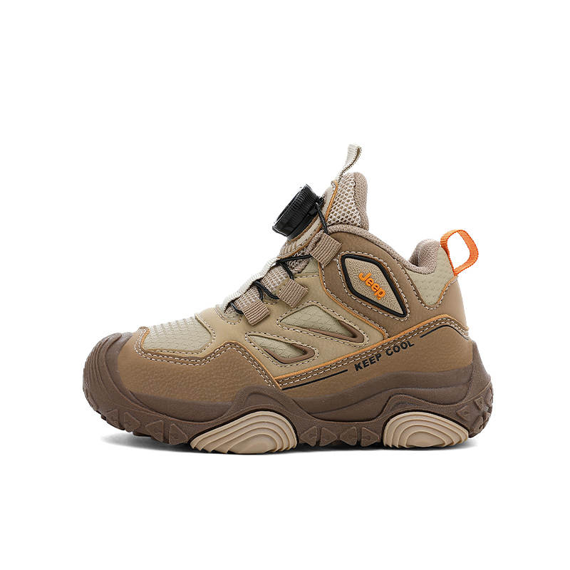 Jeep Synthetic Leather Abrasion Resistant And Anti Kick High top Kids Lifestyle Shoes Kids'