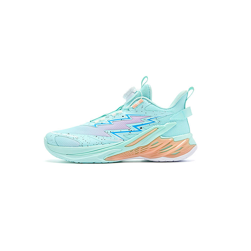 QIAODAN Low top Basketball Shoes Tranquil Blue/Soft Peach Pink Unisex