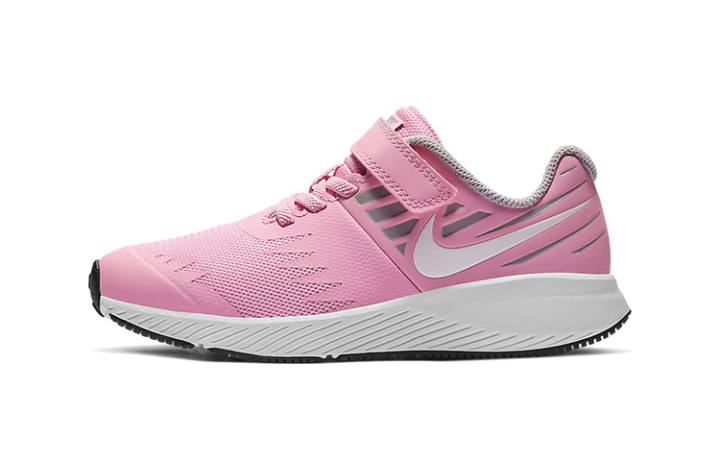 Nike Nike Hook and loop Low top Kids' Running Shoes Pink White Children Aged 3 7 Years Old