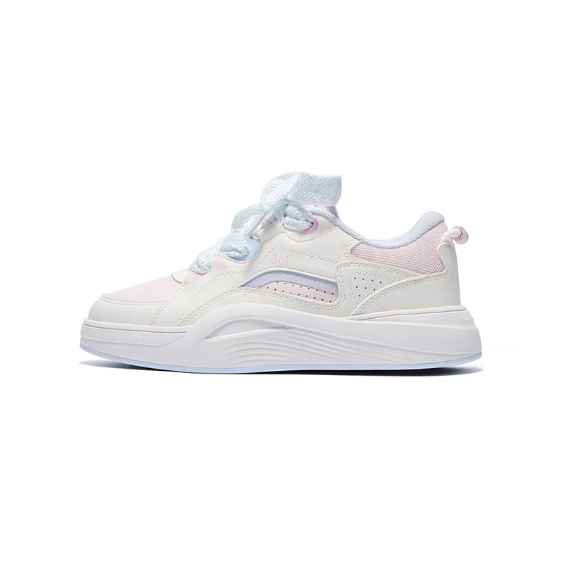 361°KIDS Abrasion Resistant Kids' Skateboarding Shoes Feather White/Light Pastel Pink/Clear Blue Kids'