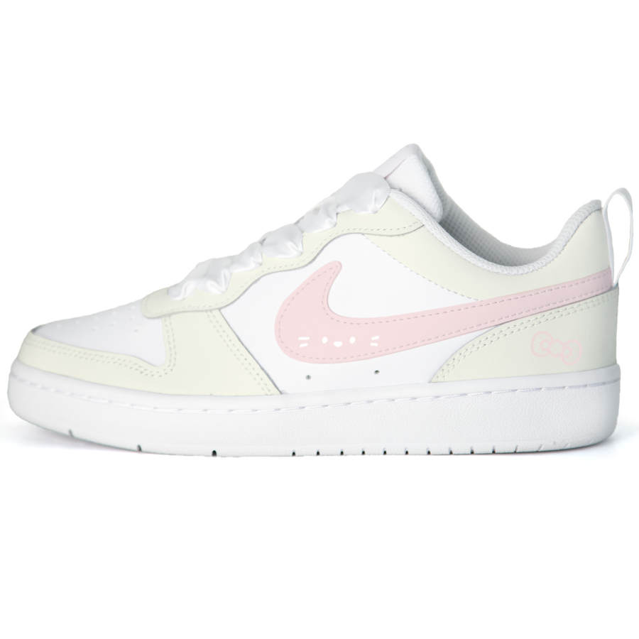 Nike Nike Court Borough Pink Cat Leather Abrasion Resistant Slip Resistant Abrasion Resistant Slip Resistant Low top
