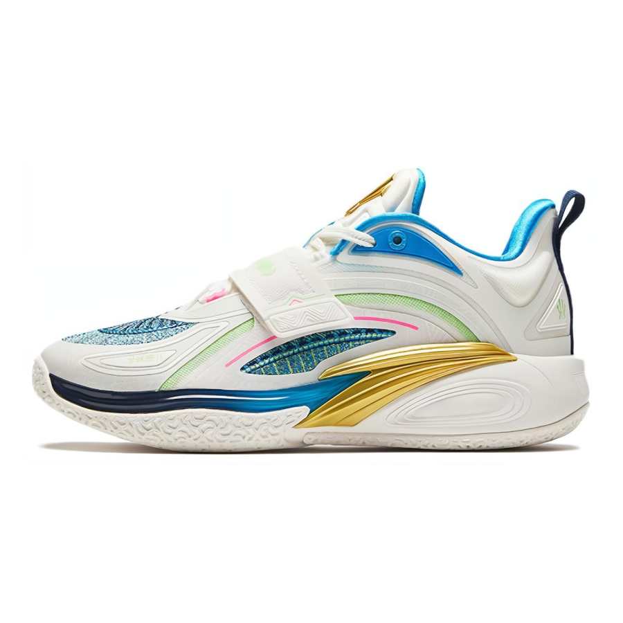 Antakids KAI 1 Cushioning, Wear Resistant Low top Children's Basketball Shoes White Blue Kids'