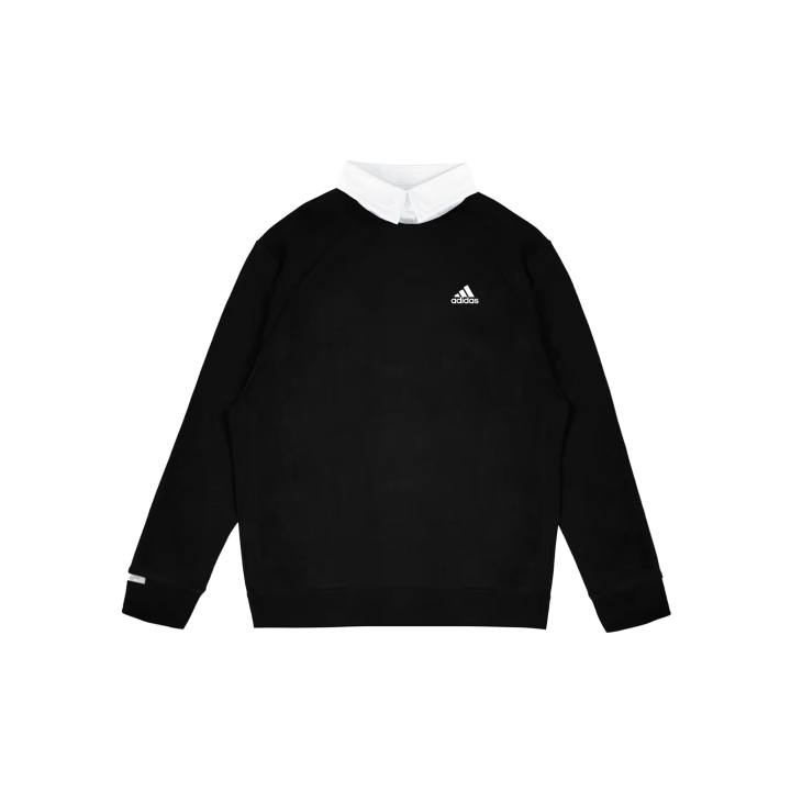 Adidas Adidas LABEL Sweatshirts Unisex Black Polo Collar Moderate Mock Two Piece