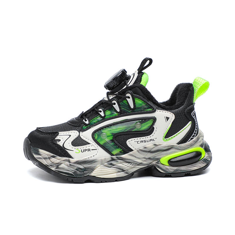 KINDDOG Microfiber Leather Cushioning Abrasion Resistant Cushioning, Wear Resistant Low top Kids' Running Shoes Kids'