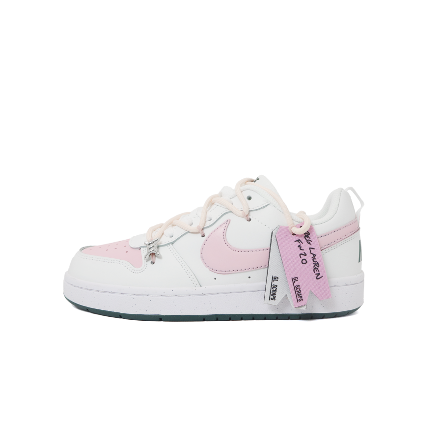 Nike Nike Court Borough Pink Cool Girl Synthetic Leather Slip Resistant Cushioning Abrasion Resistant