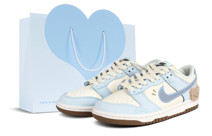 Nike Nike Dunk Low top Kids' Skateboarding Shoes Light Blue Teenagers