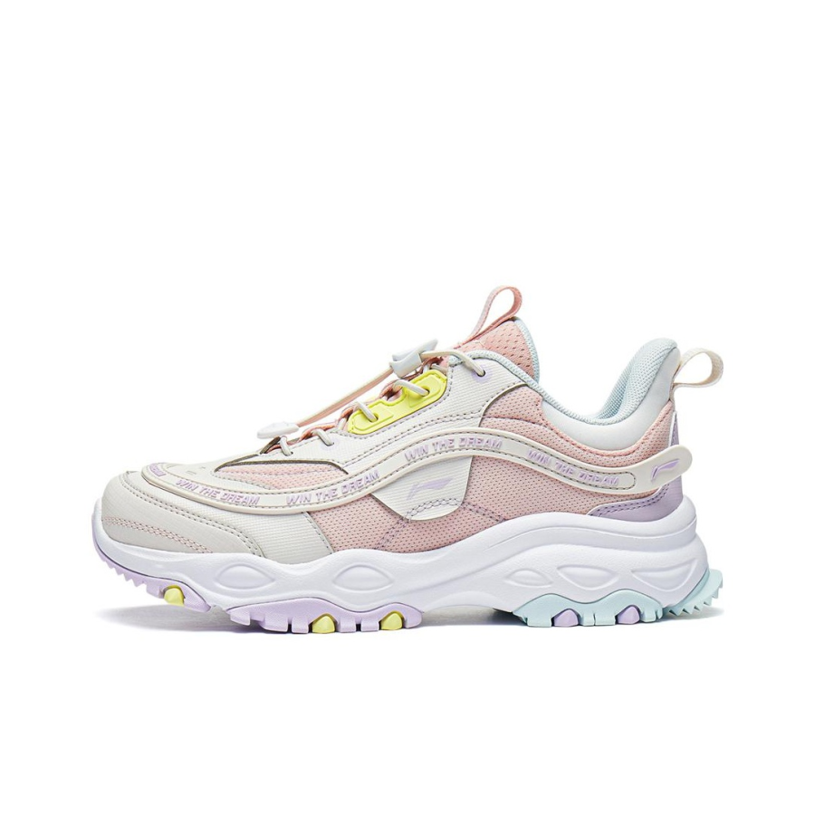Li-Ning YOUNG Li Ning YOUNG Sports Anti Kick Anti kick Running Shoes Pink White Teenagers