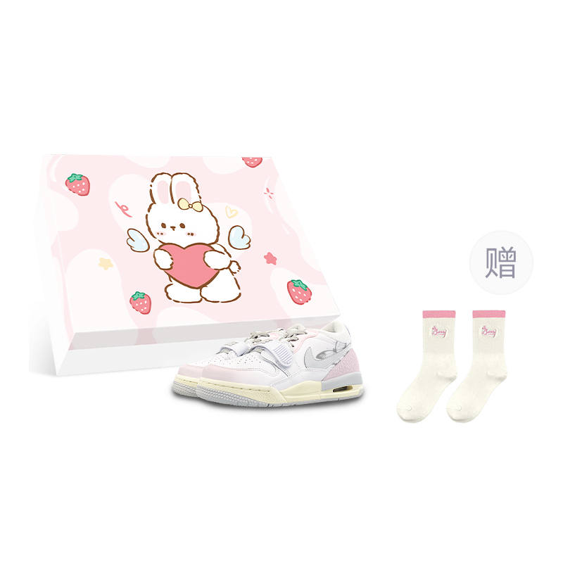 Jordan Jordan Legacy 312 Leather Low top Children's Basketball Shoes Pink Teenagers