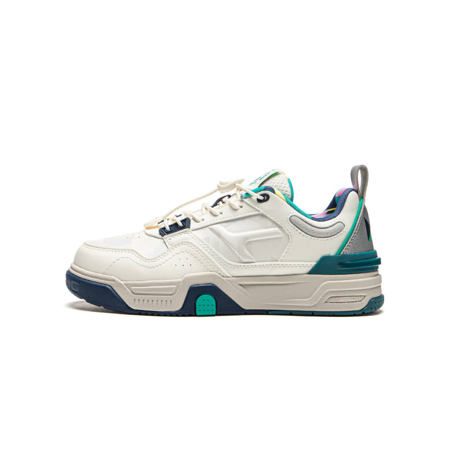 Li-Ning YOUNG Li Ning YOUNG Synthetic Leather Low top Skateboard Shoes Ecru Unisex