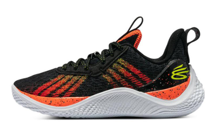 Under Armour Curry 10 Curry 1 0 Low top Children's Basketball Shoes Black Orange Unisex