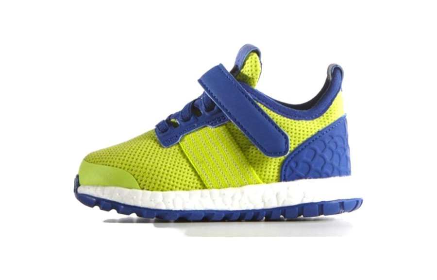 Adidas LEGO x Adidas Pure Boost Comfortable Anti Kick And Abrasion Resistant Low top Toddler Shoes Blue White Green