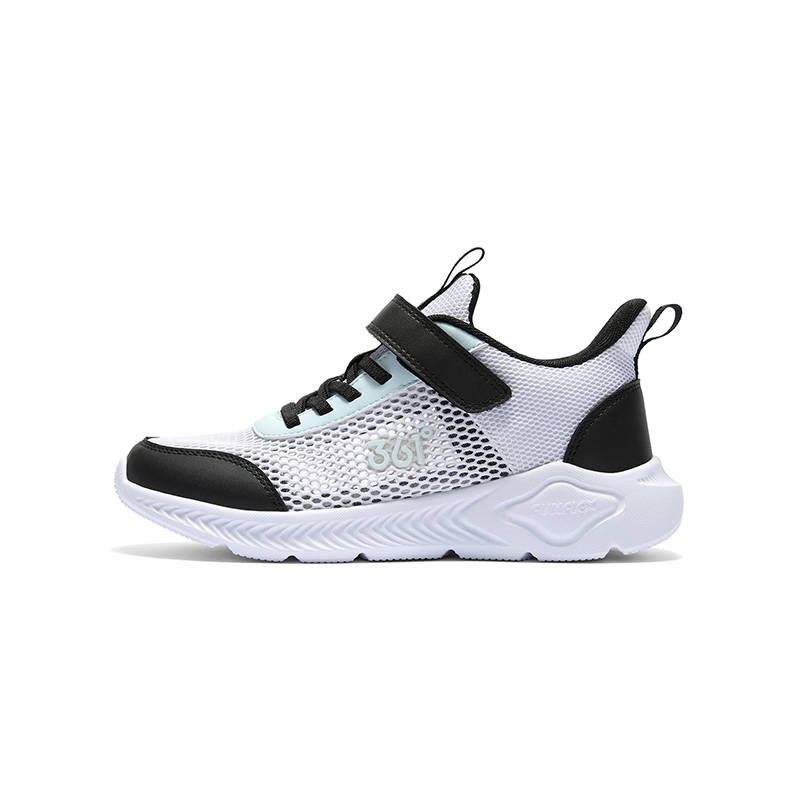 361°KIDS Low top Running Shoes White Black Green Mesh Hole Style Teenagers