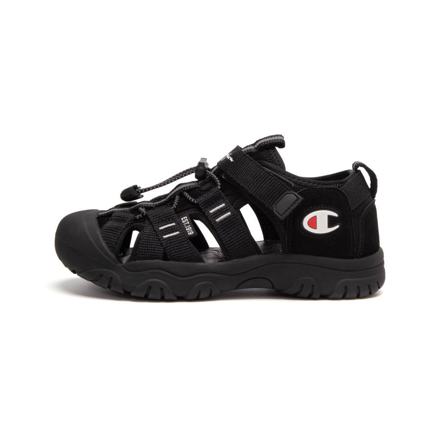 Champion Kids Textile, Synthetic Leather Low top Sandal Black Kids'