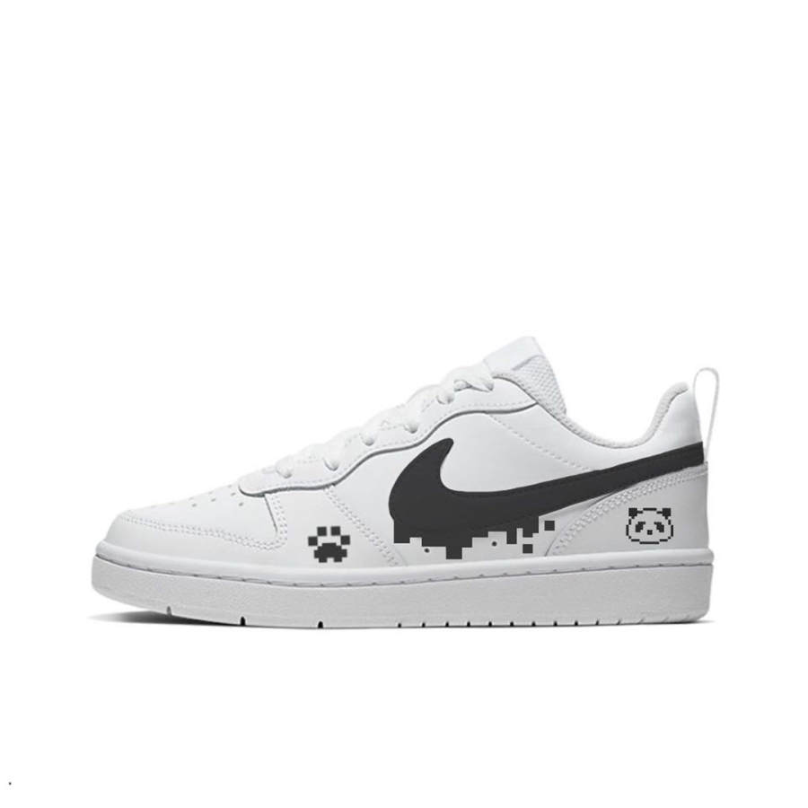 Nike Nike Court Borough Slip Resistant And Breathable Low top Kids' Skateboarding Shoes White Teenagers