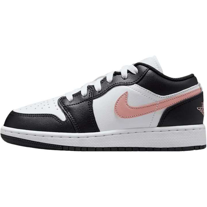 Jordan Jordan Air Jordan 1 Slip Resistant Abrasion Resistant Low top Basketball Shoes White Black Unisex