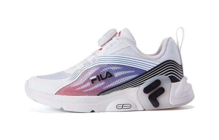 FILA KIDS Comfortable Cushioning Abrasion Resistant Breathable Low top Kids' Running Shoes White Red