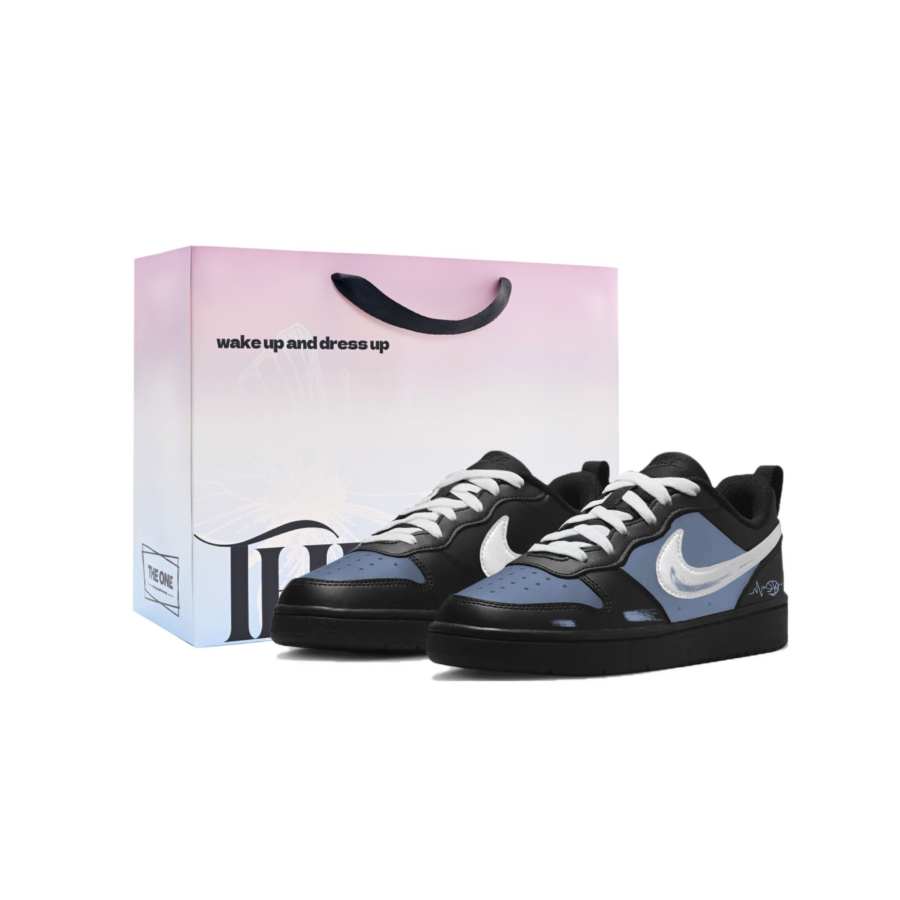 Nike Nike Court Borough Ink Basket Heart Tide Leather Slip Resistant Cushioning Slip Resistant Cushioning Low top