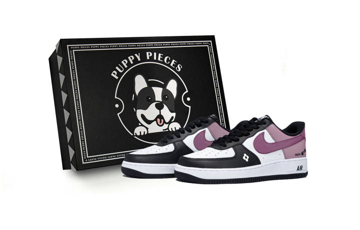 Nike Nike Air Force 1 Leather Low top Kids' Skateboarding Shoes White Pink Teenagers