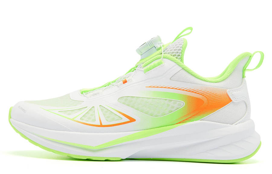 QIAODAN Light Speed 2.0 Textile, Synthetic Leather Low top Running Shoes Jordan White Origin Green Unisex