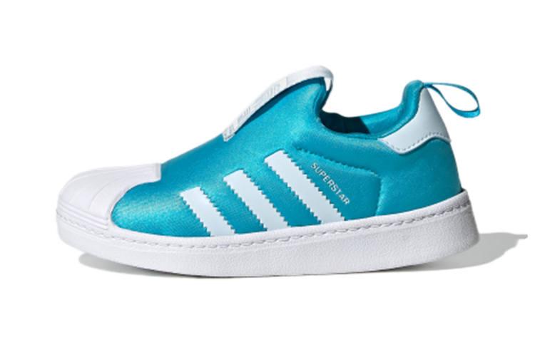Adidas Originals Superstar Collection 360 Mesh Breathable Low top Kids' Skateboarding Shoes Blue