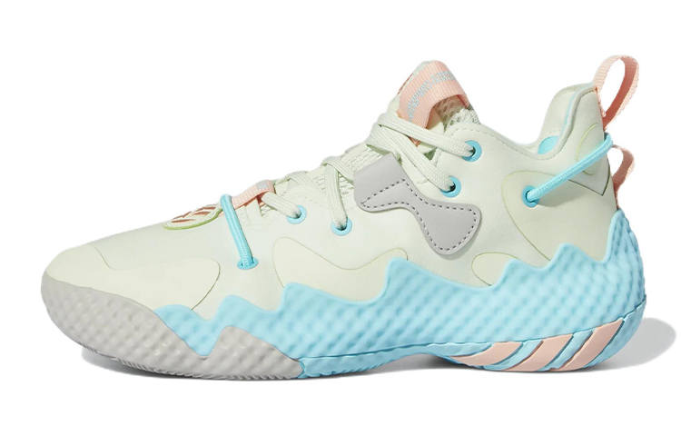 Adidas Adidas Harden Vol.6 J Abrasion Resistant Low top Children's Basketball Shoes Green Unisex