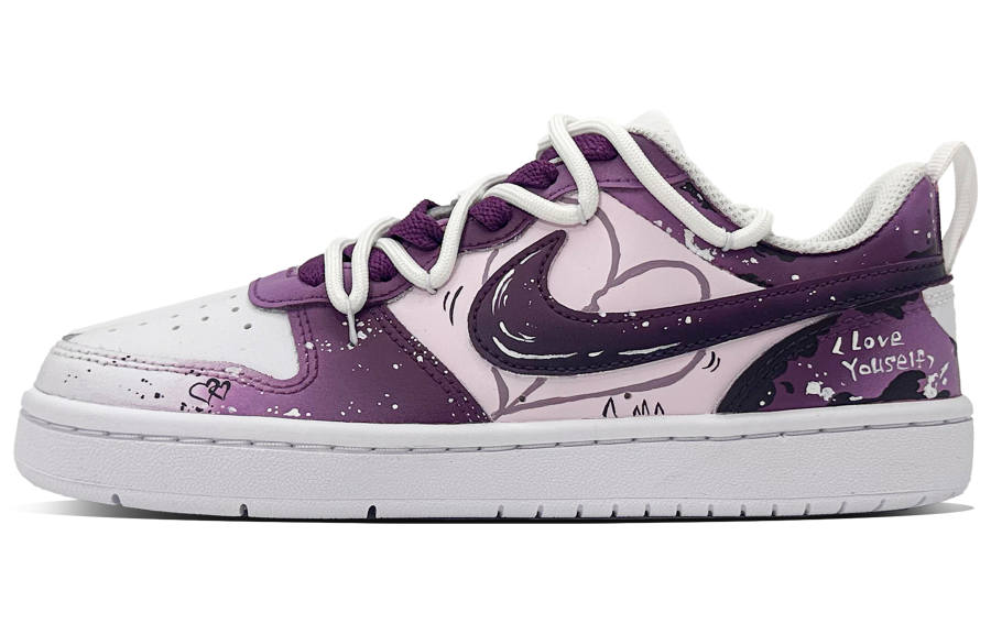 Nike Nike Court Borough Galaxy Fog Mirror Leather Cushioning Slip Resistant Abrasion Resistant Low top