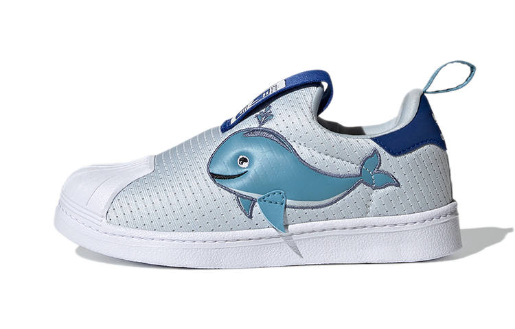 Adidas Originals SUPERSTAR 360 C Primeblue Comfortable Abrasion Resistant Low top Skateboard Shoes White Blue