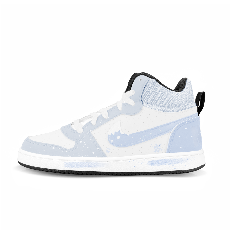 Nike Nike Court Borough Icy Snow World Slip Resistant Slip Resistant Mid top Skateboard Shoes Blue Unisex